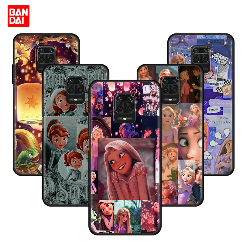 

Cover Case for Redmi Note 9s 9 7 8 8t 8Pro 10 10Pro 11 11t Pro Plus 4G 5G Shell Bag Soft Luxury Funda Disney Rapunzel Anime