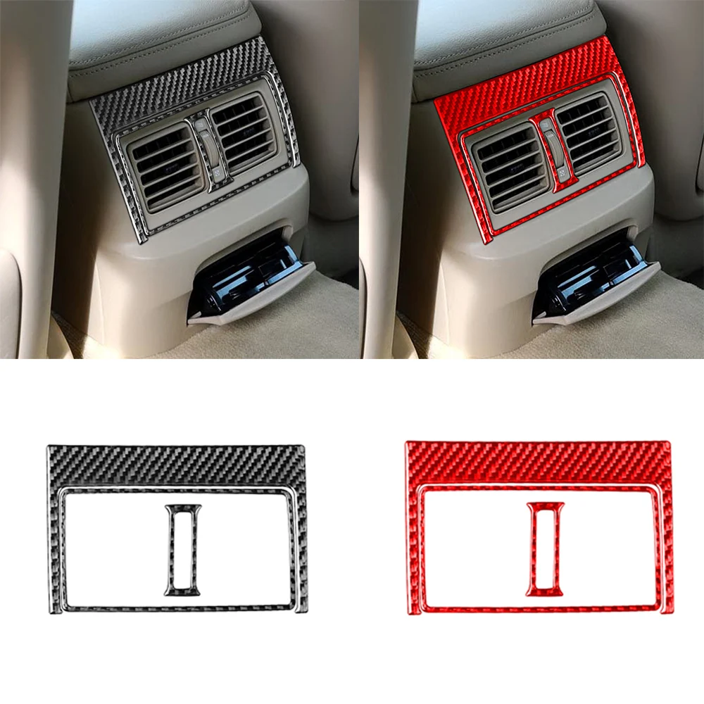 

Car Rear Seat Air Outlet Vent Decoration Cover Trim Sticker Decal for Lexus GS 2006-2011 Auto Interior Accessories Carbon Fiber