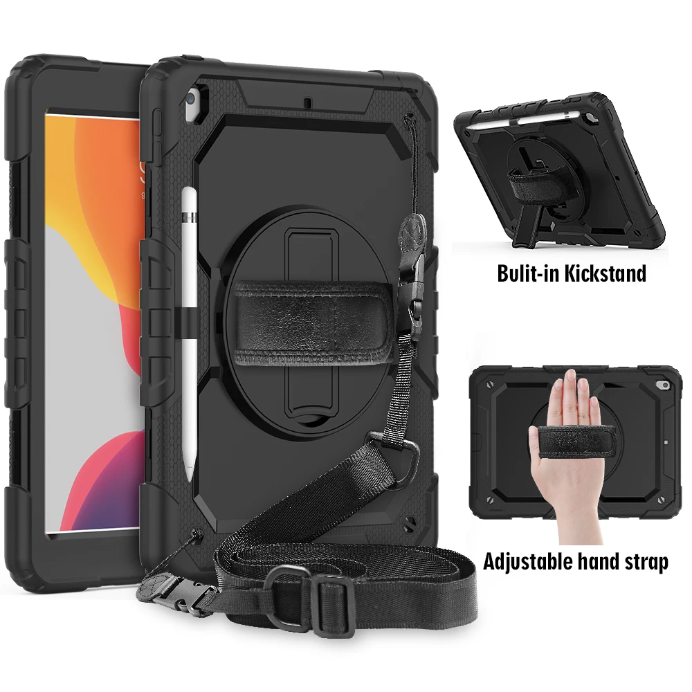 

Tablet Case for Ipad 7th Generation 10.2 with Rotating Hand Strap Protective Cover for Ipad 8th Generation Case 2020