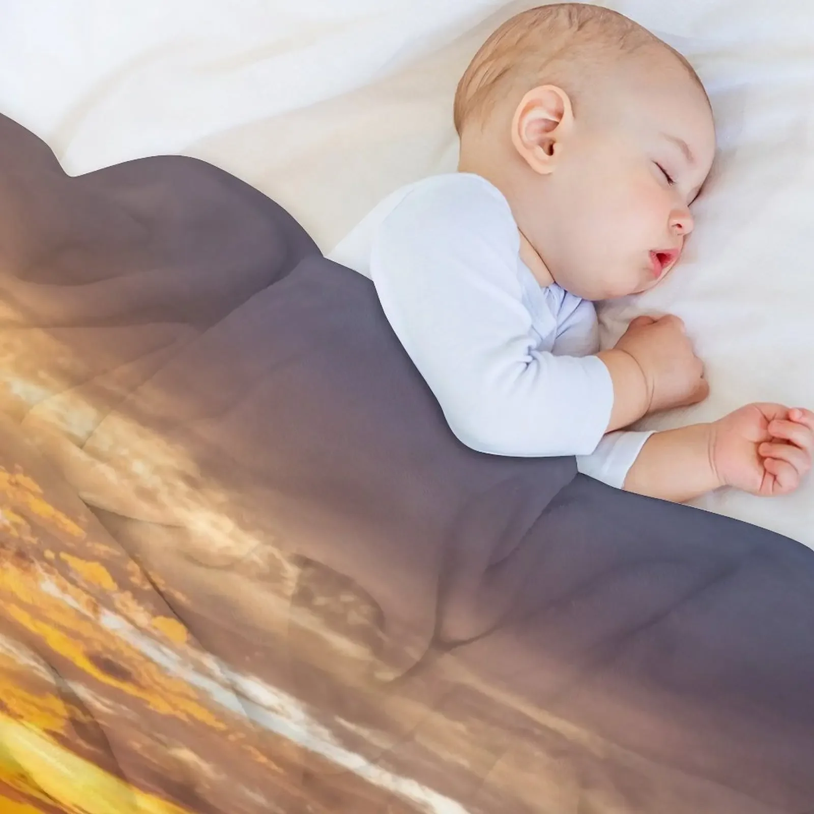 Одеяло Lowcountry из соленой болоты на закате в Южной Каролине тонкие покрывала для