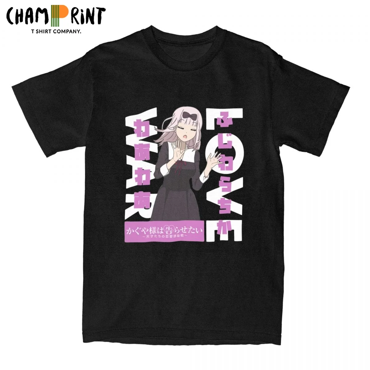 

Men T-Shirts Chika Fujiwara Love Is War Casual Cotton Tees Short Sleeve Kaguya Sama T Shirt O Neck Tops Gift Idea