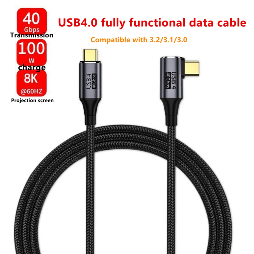 

USB4 Thunderbolt 3 Data Cable PD 100W 5A 20Gbps 8K@60Hz Fast Charging USB Type C to Type C Cable For Macbook Pro 1/2/3m