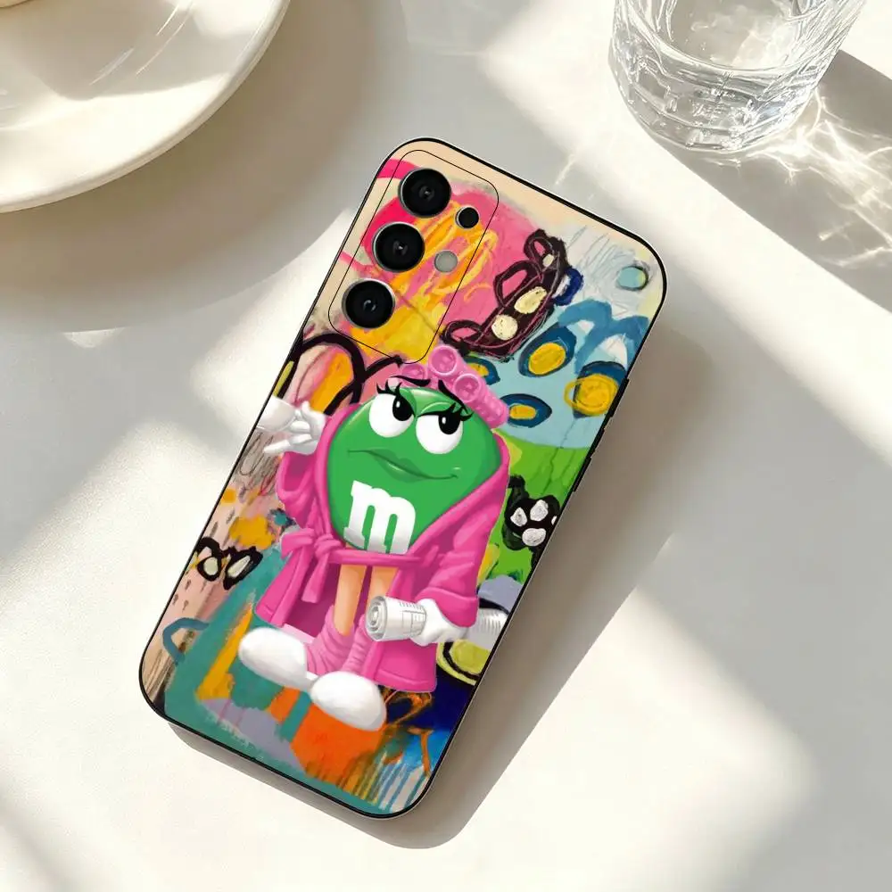 Забавный чехол для телефона с дизайном M&Ms Candy для Samsung Galaxy S23, S24, S25, S22, Ultra, S21, Plus, FE, Lite, Note, 10, черный чехол (art.: 3920dbeb560df) - 3920dbeb560df