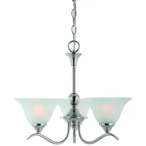 

Dover 3-Light Chandelier with Alabaster Glass - Finish Satin Nickel