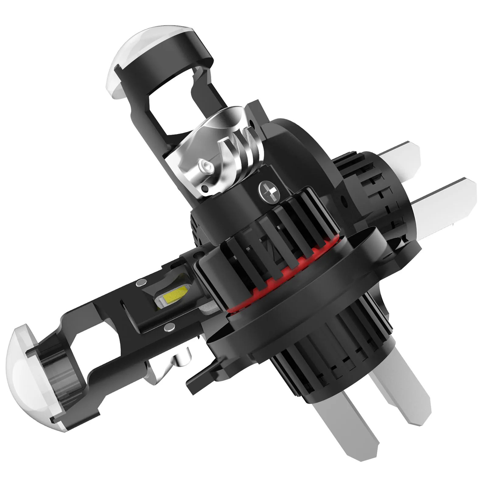 Автомобильная фара 160 Вт H4 Mini Bi светодиодный линза проектора лампы фар Canbus