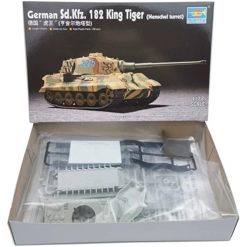 TRUMPETER 172 Немецкий тяжелый танк King Tiger, сборная модель с турелью Henschel (art.: 3920d9504b7fe) - 3920d9504b7fe