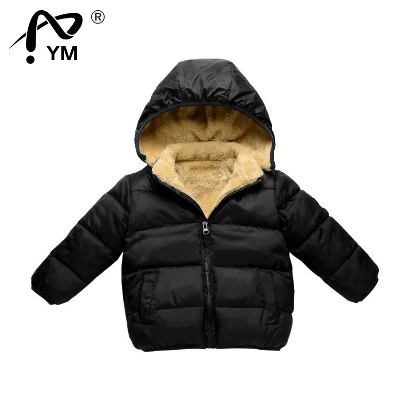 

New Fleece Winter Parkas Kids Jackets For Girls Boys Warm Thick Velvet Children's Coat Baby Outerwear Infant Overcoat