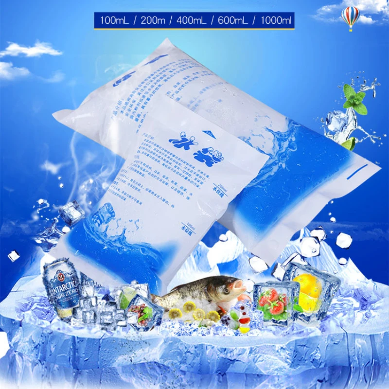 

10pcs/set Reusable Gel Ice Bag Water Injection Icing Cooler Bag Drinks Food Fresh Refrigerate Food Keep Fresh Gel Dry Ice Pack