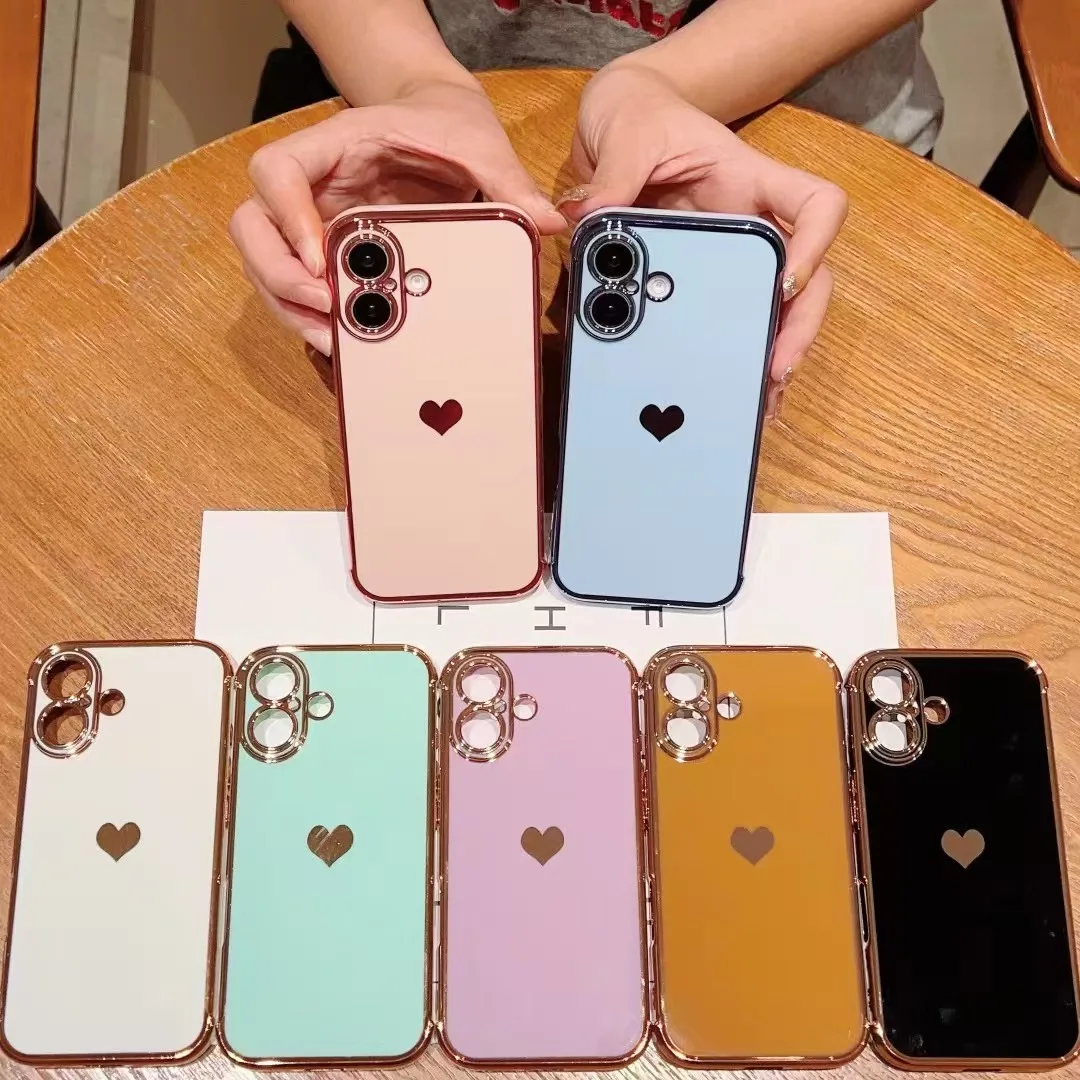 Plating Silicone Soft Case For iPhone 16 15 14 13 12 11 Pro Max XS X XR ...
