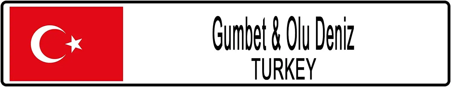 Isparta Turkey Street Sign Turk Flag City Country Road Wall Gift Metal Tin 16X4 Inch | Plaques &amp Signs