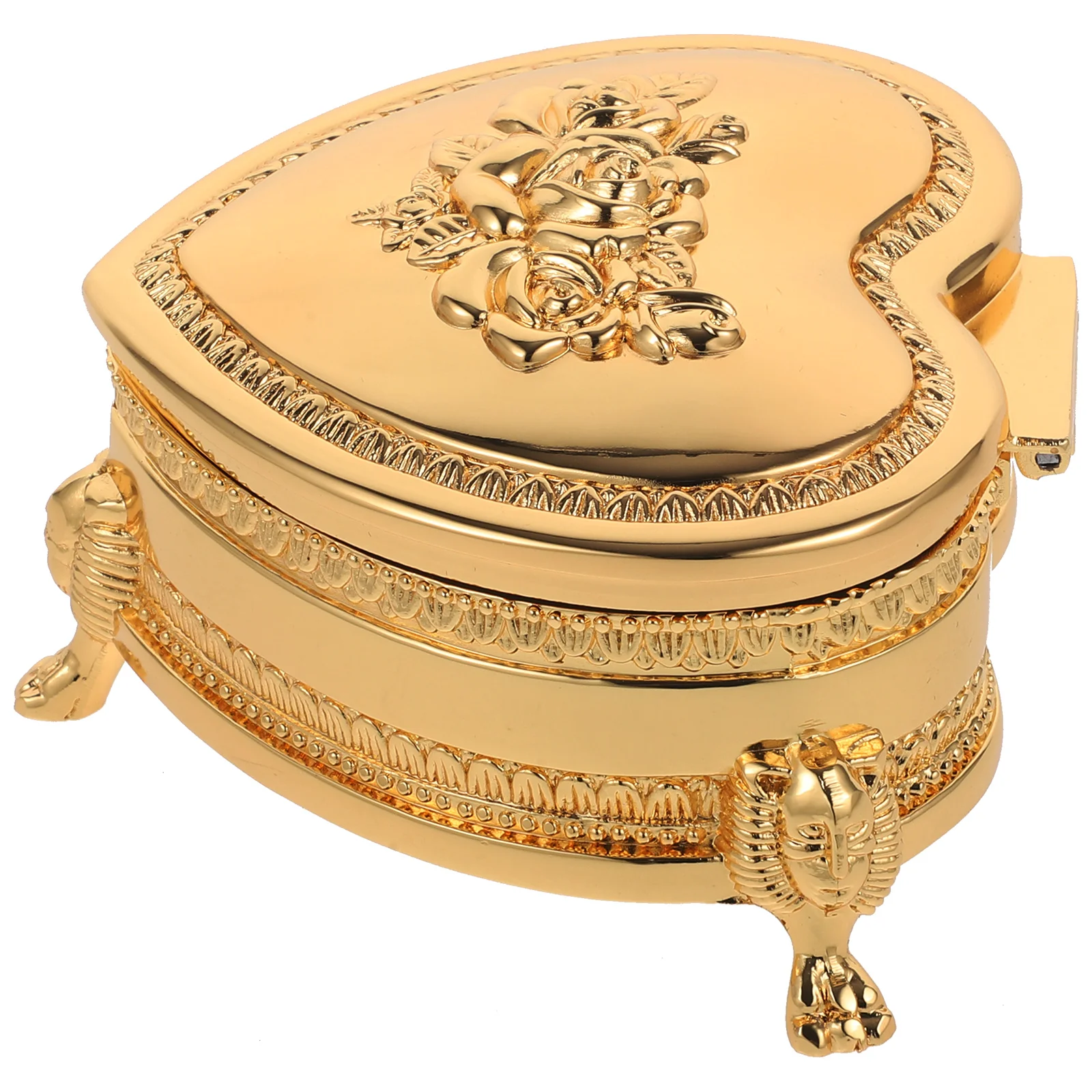 

Jewelry Trinket Box Ring Earrings Necklace Organizing Case Metal Heart Shape Heart Shaped Trinket Boxes