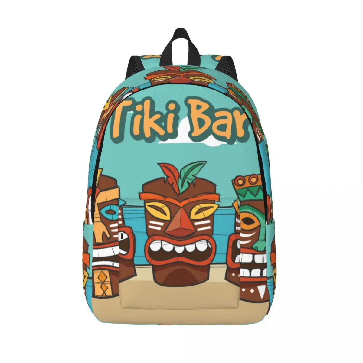 

Student Bag Hawaiian Masks Beach Backpack Parent-child Lightweight Backpack Couple Laptop Bag