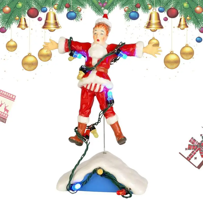 

Santa House Village 3D Cute Christmas Cottage House For Festivals Luminous Christmas Village Small Parts Decoration Waterproof