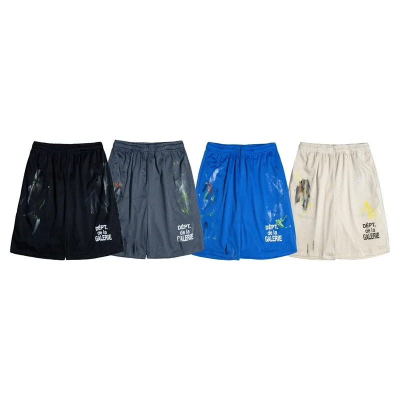 Gallery DEPT Speckled Mesh Shorts Summer Loose Basketball Pants High Street Fashion Men's and Women's Capris