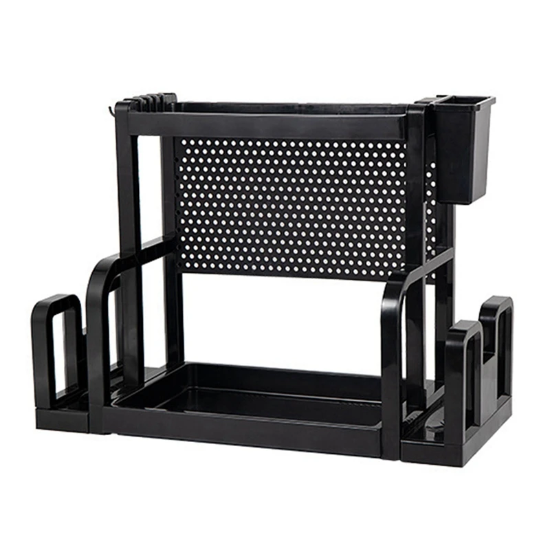 

Kitchen Countertop Spice Rack Organizer Cabinet Shelves Knife Holder With 2 Cutting Board Rack