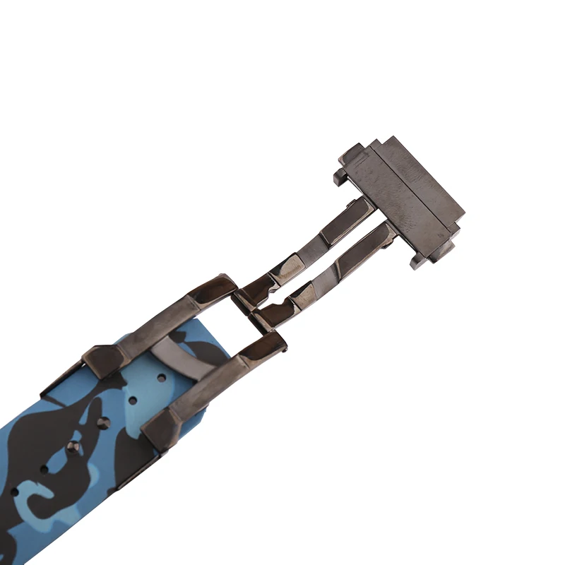 Watch accessories for HUBLOT Hublot Big explosion silicone strap camouflage men's watch strap 25*17mm folding buckle