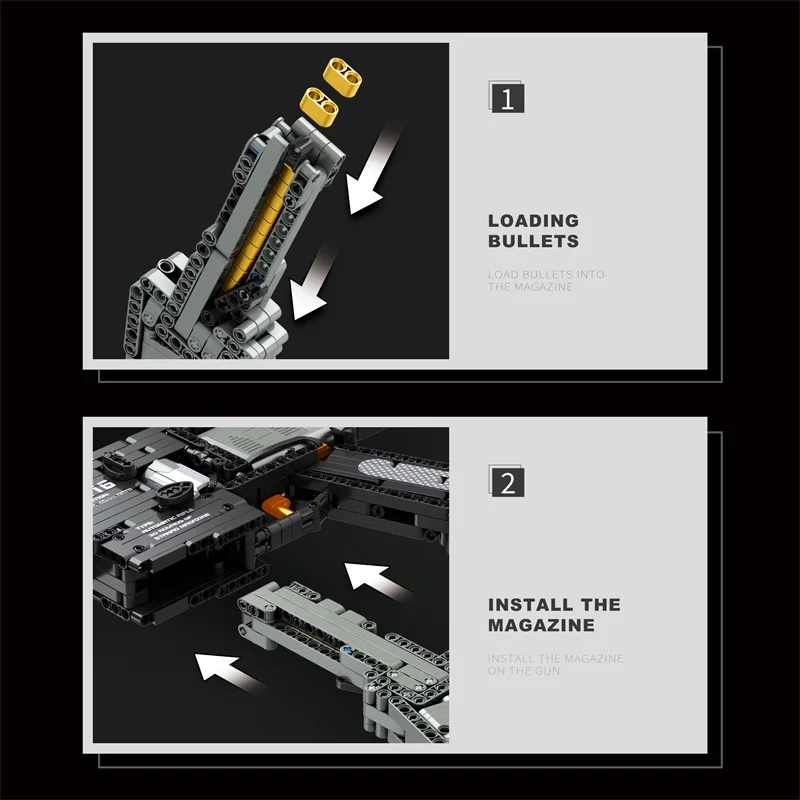 1188 шт. WW2 M416 военное оружие электрическая штурмовая винтовка Groza модель