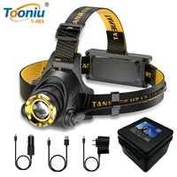 super bright led headlamp zoomable rechargeable headlight 3 lighting modes powerful lantern camping fishing lamp