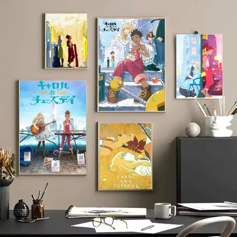 Фото C-Carole & Tuesday аниме постер наклейки живопись HD настенное искусство для спальни гостиной домашний декор водостойкое украшение подарок №2