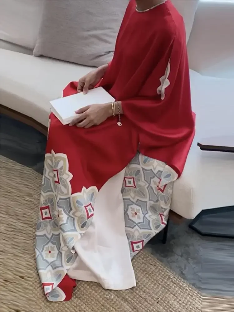 Modigirl 2024 Новое Осеннее вечернее платье с принтом винтажное элегантное свободное