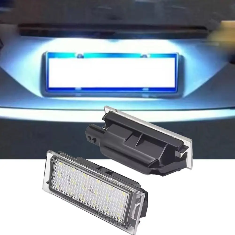 Фото 2 шт. светодиодных фонарей для подсветки номерного знака для Renault Clio 3 BR/CR/SB/SR 2005-2014, автомобильные светодиодные фонари для номерного знака №4