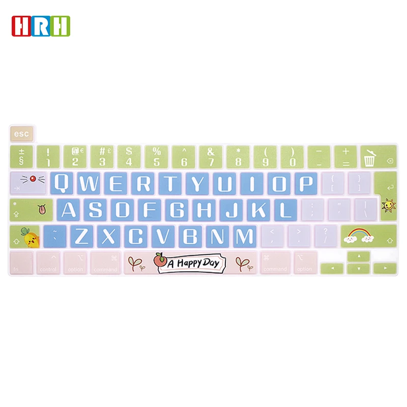 

HRH Painted design Silicone Keyboard Skin Cover Protector For MacBook Pro 16 A2141 M1 Chip A2338/A2251/A2289 2020+ EU Version