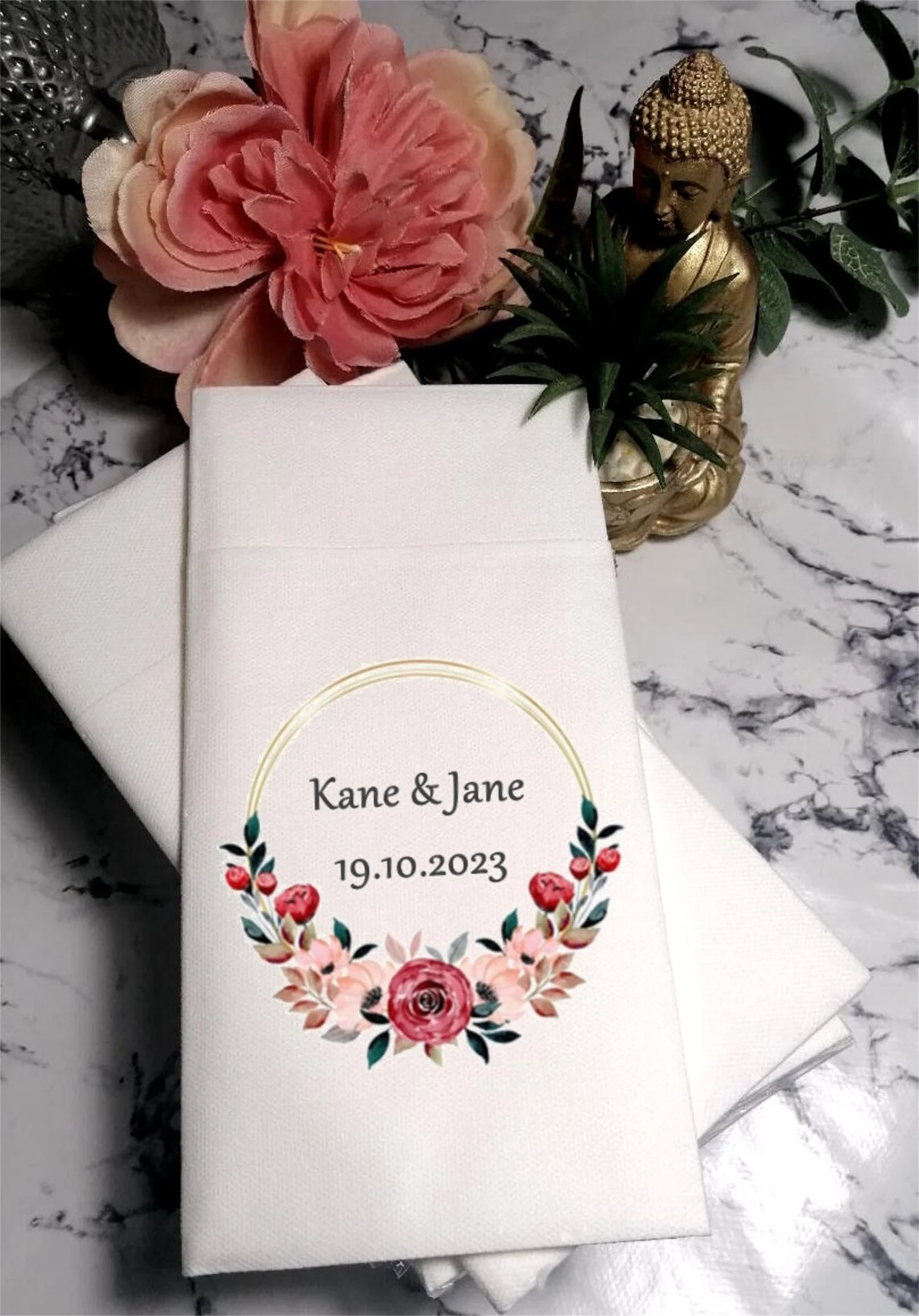 50 шт. персонализированные свадебные салфетки на заказ столовые приборы посуда