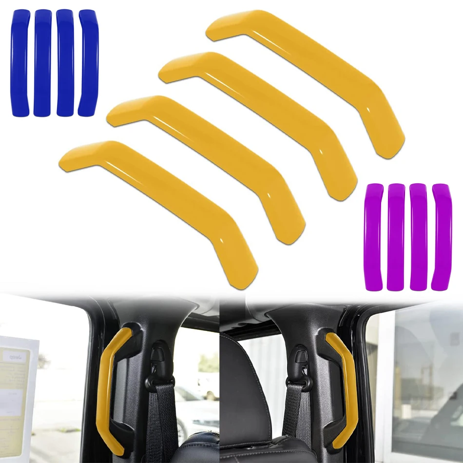 

TM A B Pillar Grab Handles Decoration Trim Cover Fit for Jeep Wrangler JL JLU Sahara Rubicon JT Gladiator 4 Door 2018+