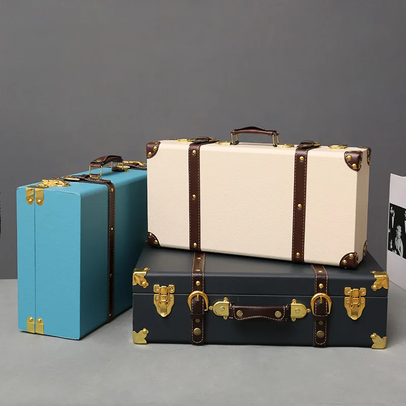 New travel suitcase light luxury storage storage box photography props box window display ornaments