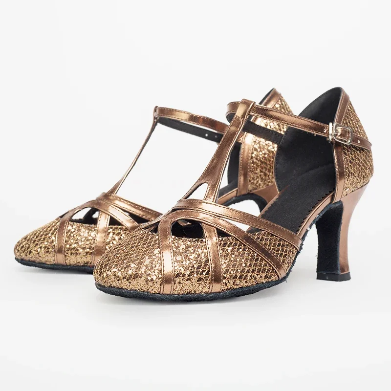 Туфли для бальных танцев USHINE женские блестящие современные туфли сальсы Танго