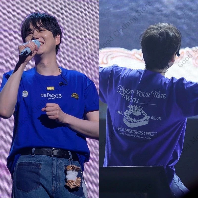 Фото Футболка Super Junior с принтом Cho Kyu Hyun, унисекс, летняя, из высококачественного хлопка, с коротким рукавом, K-pop №5