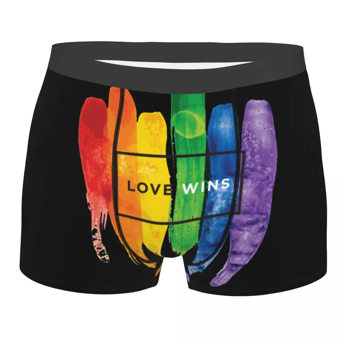 

Men LGBT Rainbow Underwear Gay Pride Lesbian Parade Bisexual Gaypride Funny Boxer Briefs Shorts Panties Male Soft Underpants