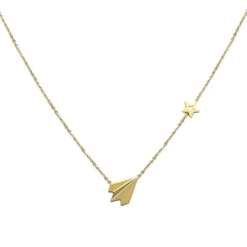 Новое поступление модное простое ожерелье в виде самолета женское нишевое