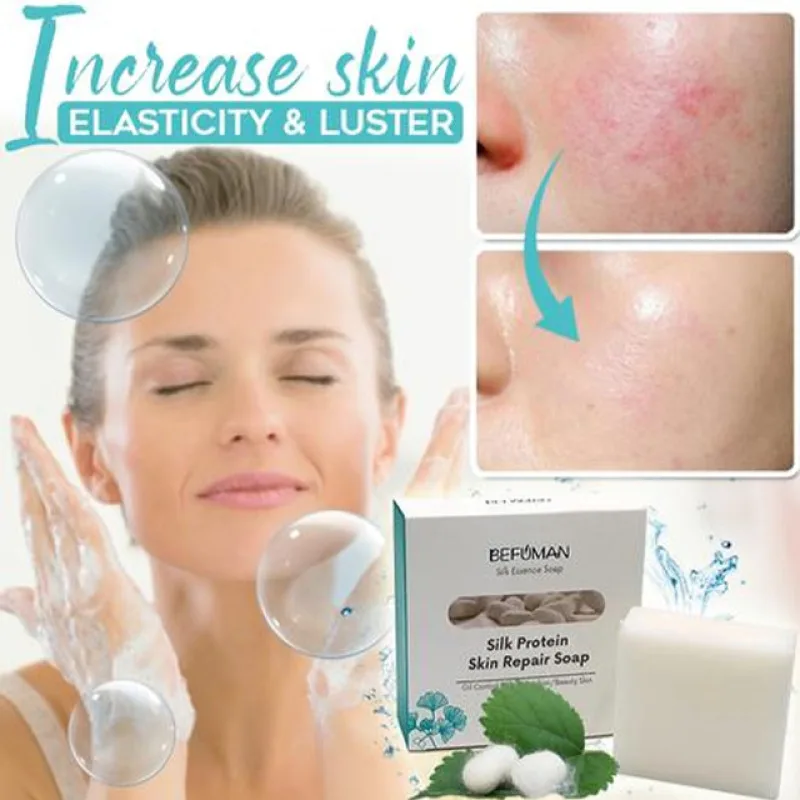 Мыло для ванны из натурального шелка и овечьего молока нежного эффективного