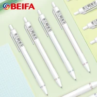 beifa 10pcs simple superior pressed gel ink pen retractable gel pens press ball pen bullet tip 0 5mm for stationery supplies