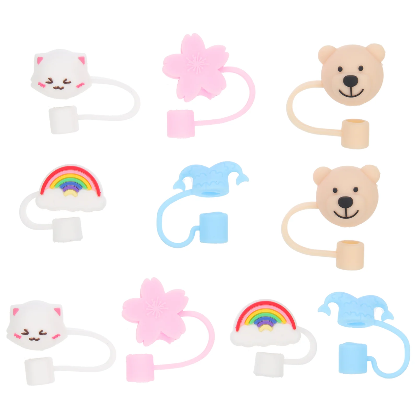 

Straw Covers Silicone Straws Reusable Cap Toppers Cover Topper Tips Caps Plug Tip Tumblers Drinking Rubber