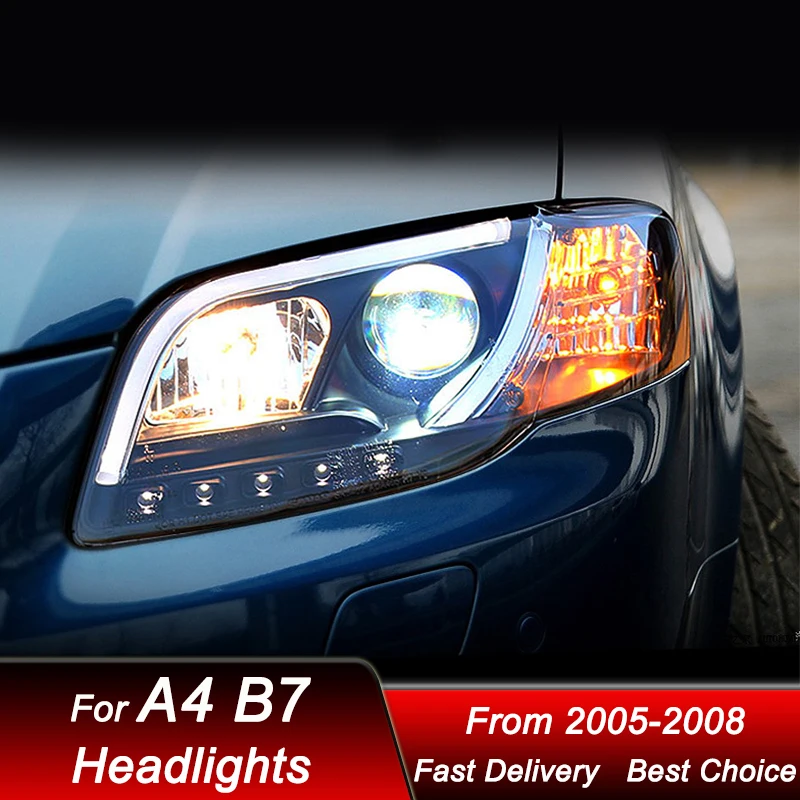 Автомобильные фары для Audi A4 B7 2005-2008 новый стиль стандартная фара в сборе