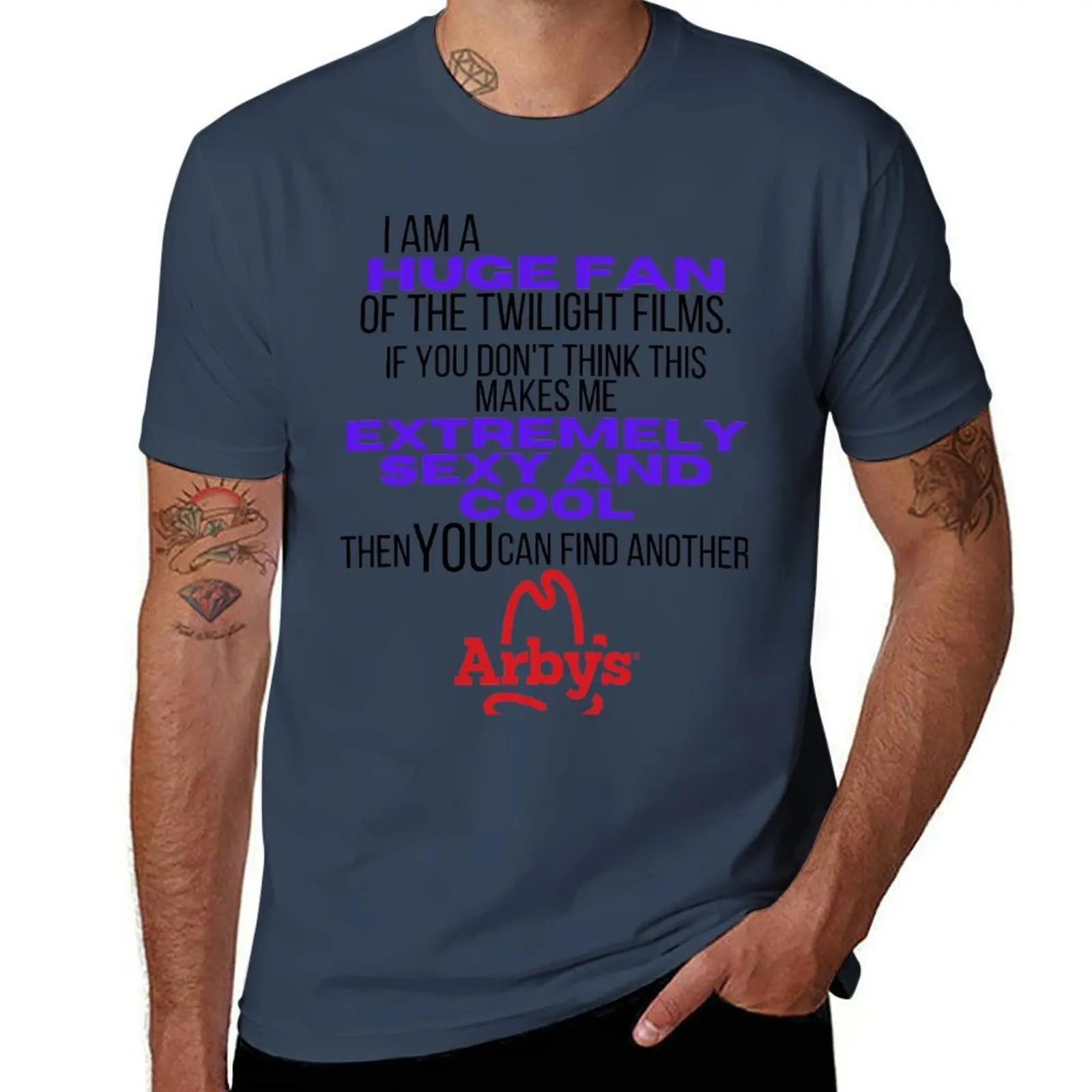 Фото Футболка Twilight Fan in Arby's, повседневная свободная футболка с короткими рукавами №1