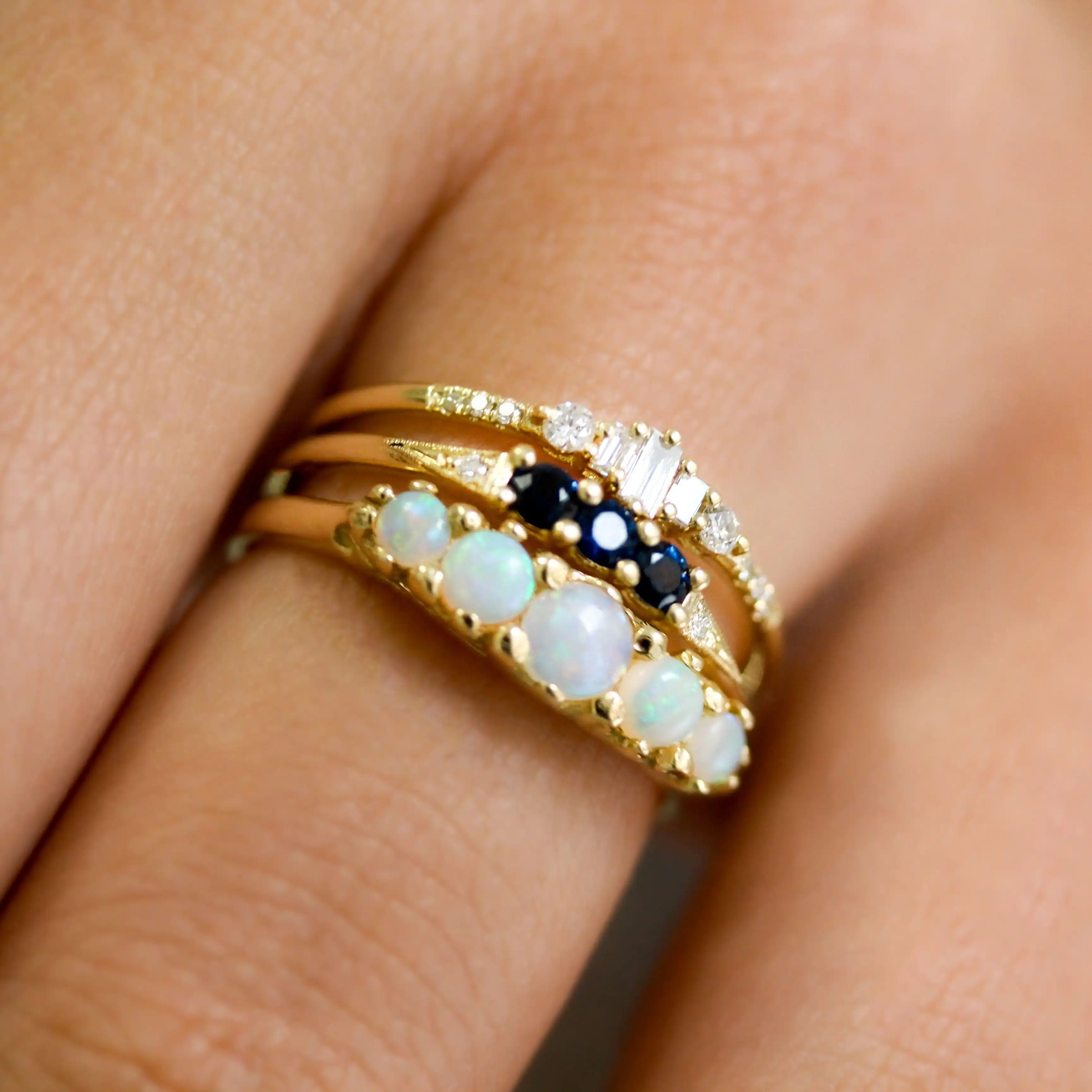 

Gorgeous S925 Sterling Silver Diamond Baguette Hazel Ring for Women