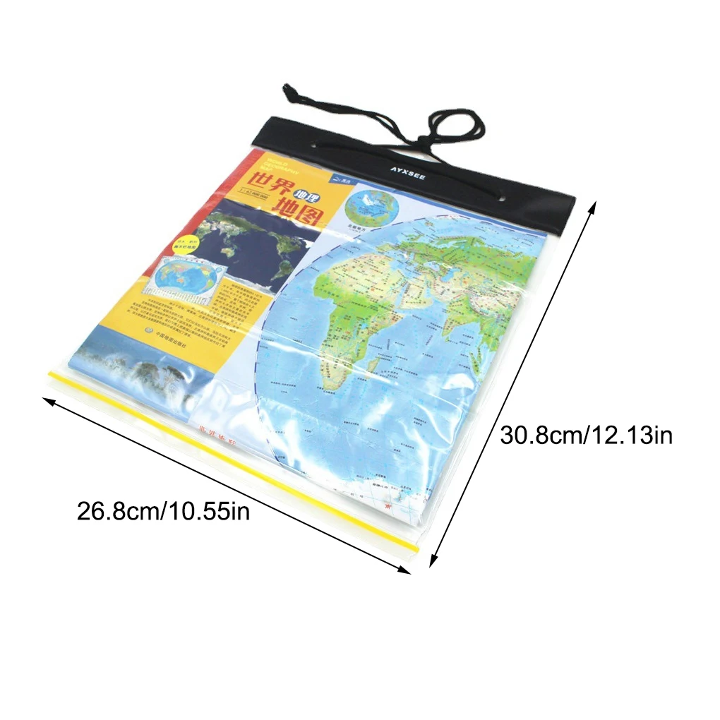 Map Case Clear Waterproof PVC Document Stationery Holder Cover Portable Outdoor Camping Pocket Bag with Zipper images - 6