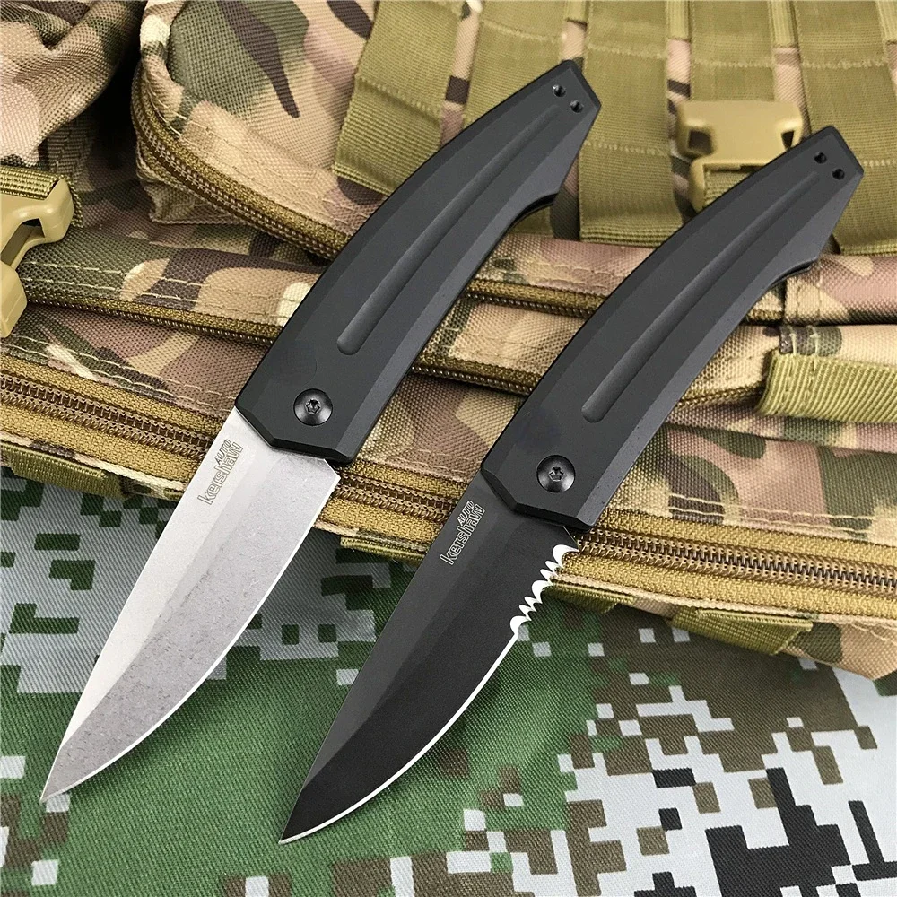 

Kershaw 7200 Launch 2 Pocket Folding Knife 3.4" CPM-154 Stone Washing Black Titanium Blade T6-6061 Handle Utility Jackknife Edc