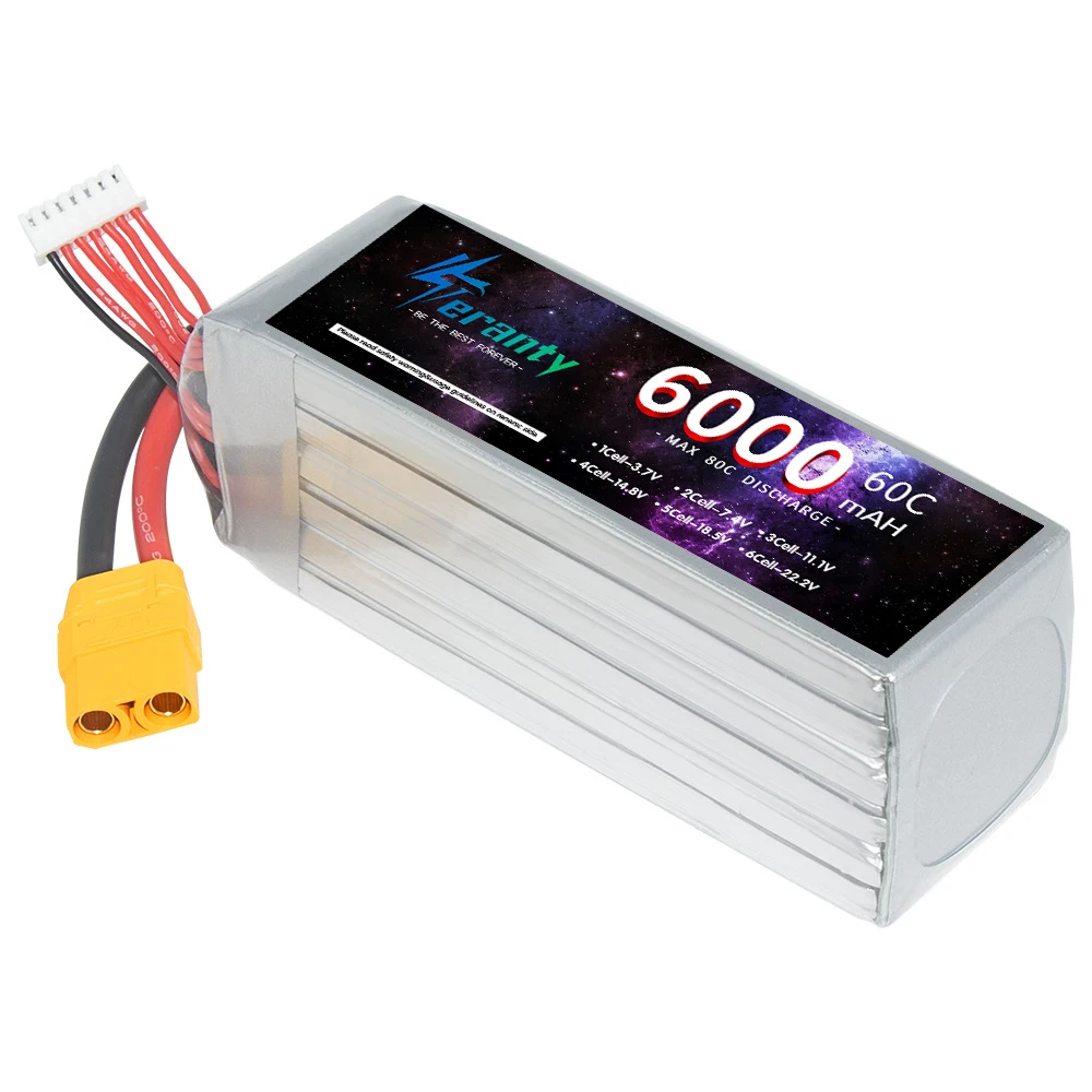 Teranty 6S батарея XT60 разъем 22 2 в 6000 мАч Lipo 60C для дрона летающей машины DlY