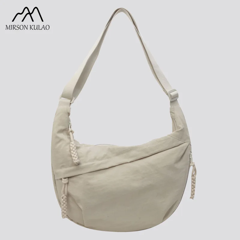 Модная Женская Студенческая сумка из нейлоновой ткани вместительная через плечо