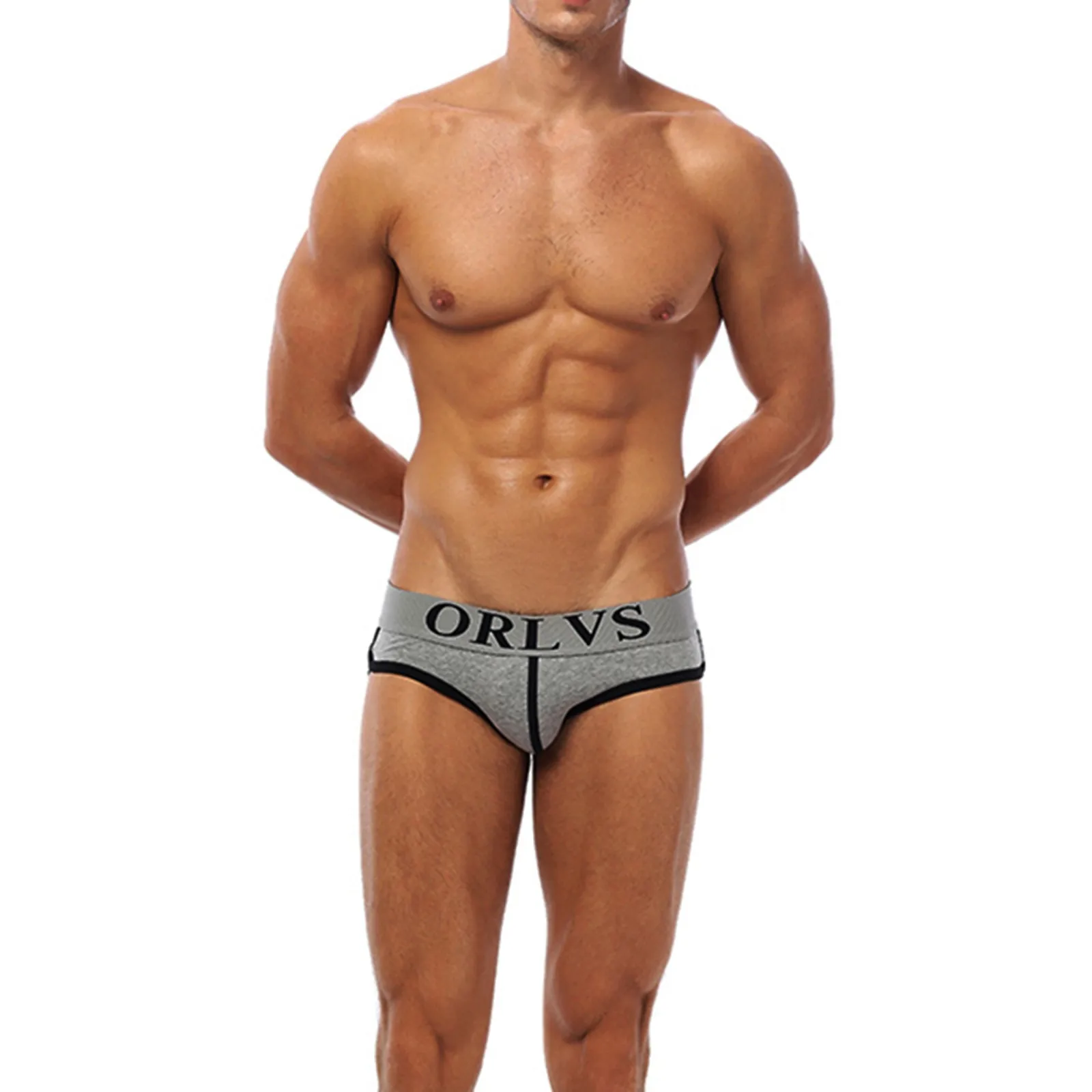 

Трусы-брифы мужские с заниженной талией, дышащие удобные сетчатые трусы с надписью, хлопковое нижнее белье