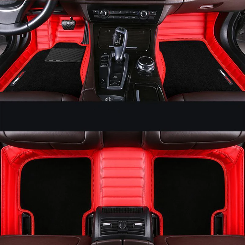 

High Quality Customized Single And Double Layer Detachable Stripe Style Car Floor Mat For GMC Acadia (6/7seat) 3 Rows of Mats