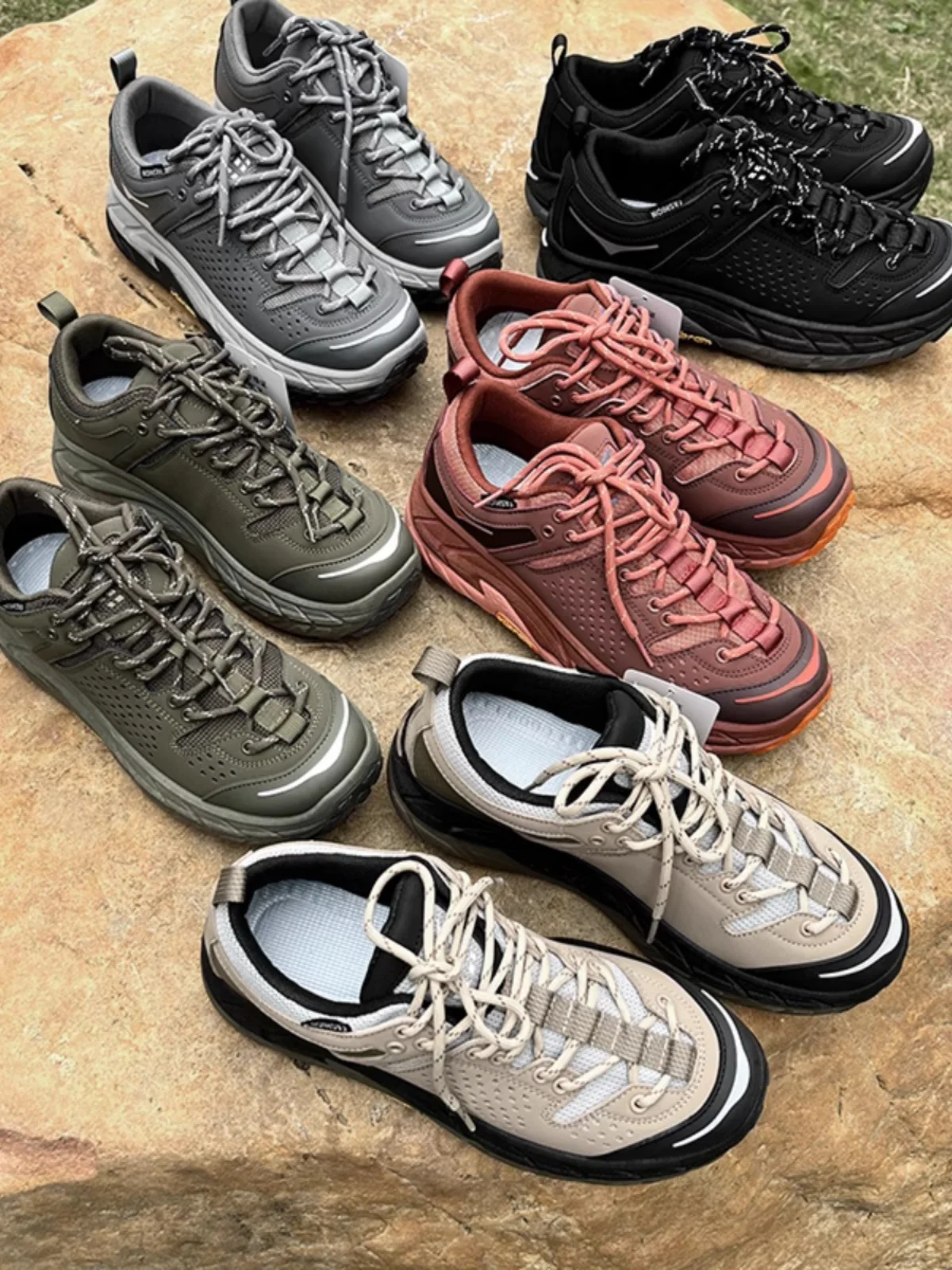 Leather Mesh Patchwork! Rubber Non-Slip Outsole! Export USA Men's Shoes Autumn and Winter Outdoor Mountaineering Leisure