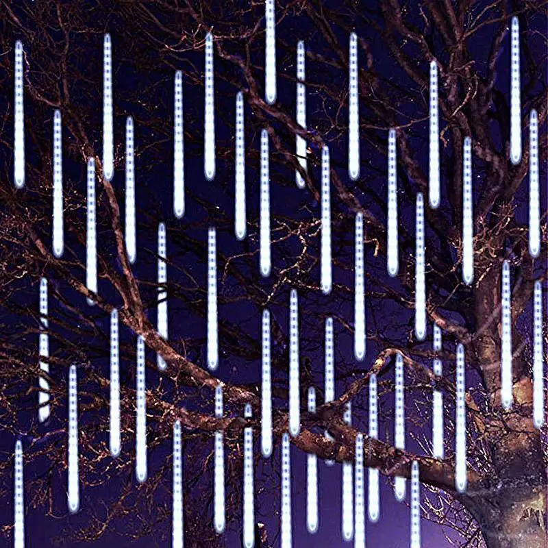 220V/110V LED Meteor Shower Lights Meteor Rain String Lights Wedding Christmas Outdoor Street Tree Decoration Holiday Lighting