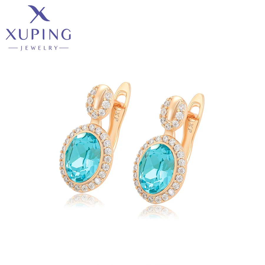 

Xuping ювелирные изделия Новое поступление модные женские Кристальные серьги золотого цвета X000602300