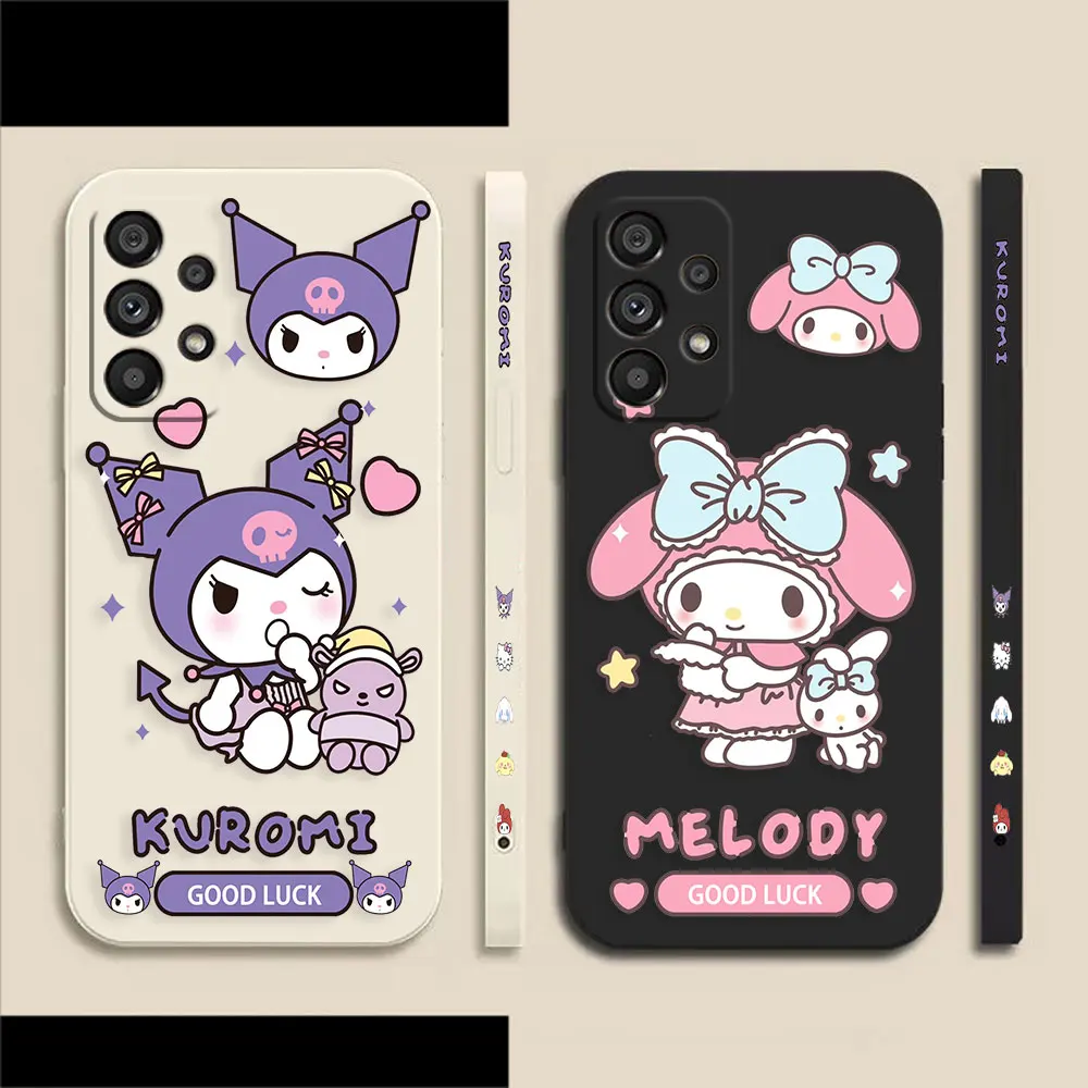 

Anime Cute kuromi Melody Phone Case For Samsung A91 A73 A72 A71 A53 A52 A51 A42 A33 A32 A23 A22 A21S A13 A12 4G 5G Case Funda