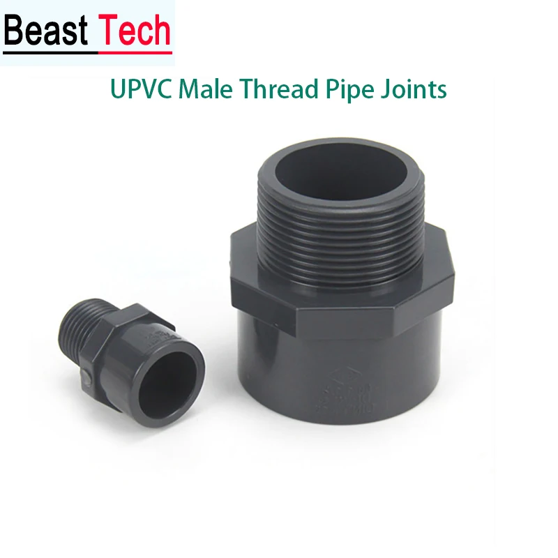 

UPVC Male Thread Pipe Joints UPVC Connector Garden Water Connectors Aquarium Fish Tank Adapter UPVC Pipe Joints 1 Pcs